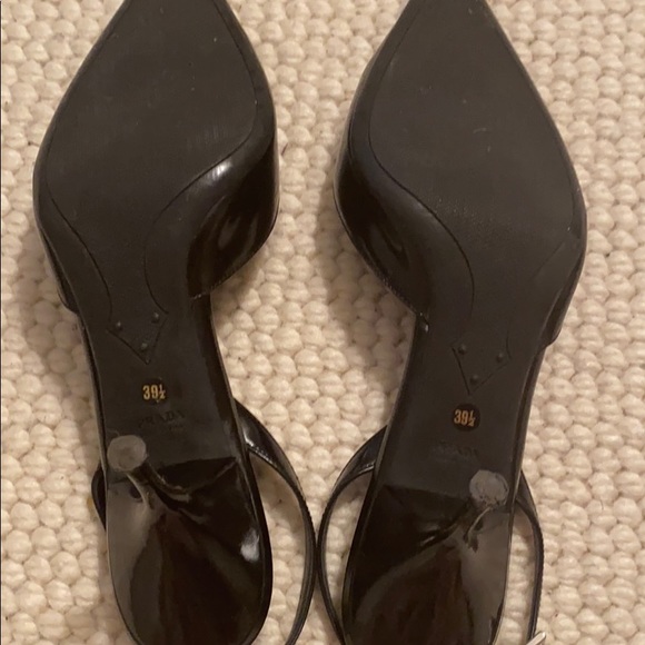 Prada 65 Leather Slingback Pumps - Picture 6 of 6
